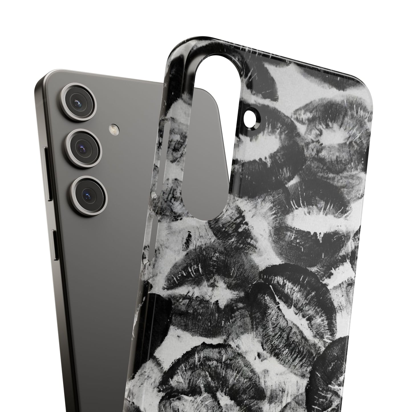 Black & White Kiss Print Case