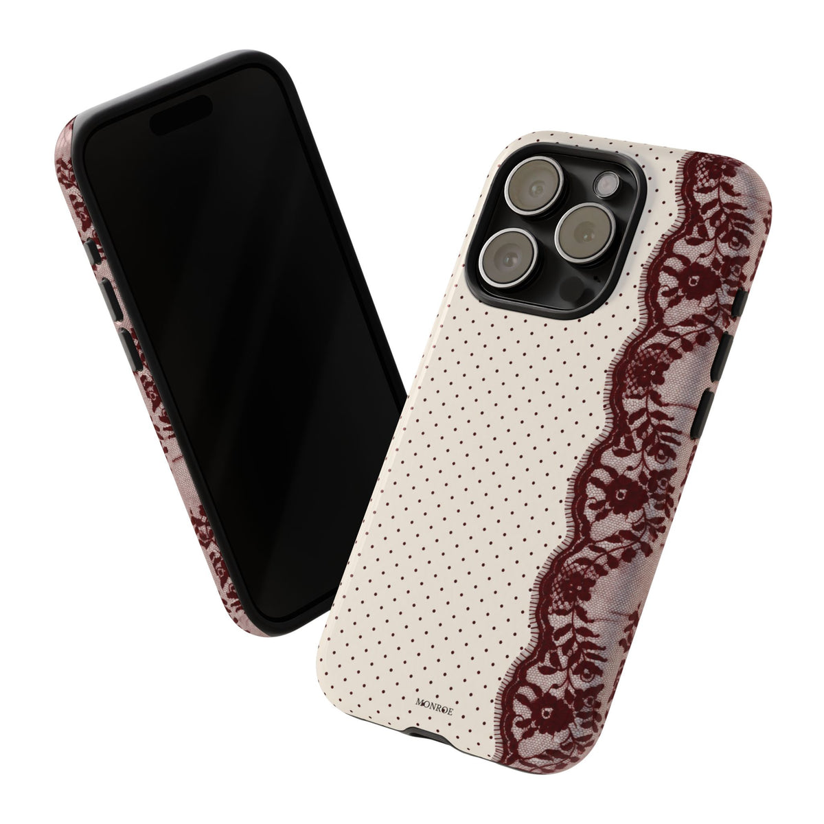 Burgundy Lace Edge Tough Case