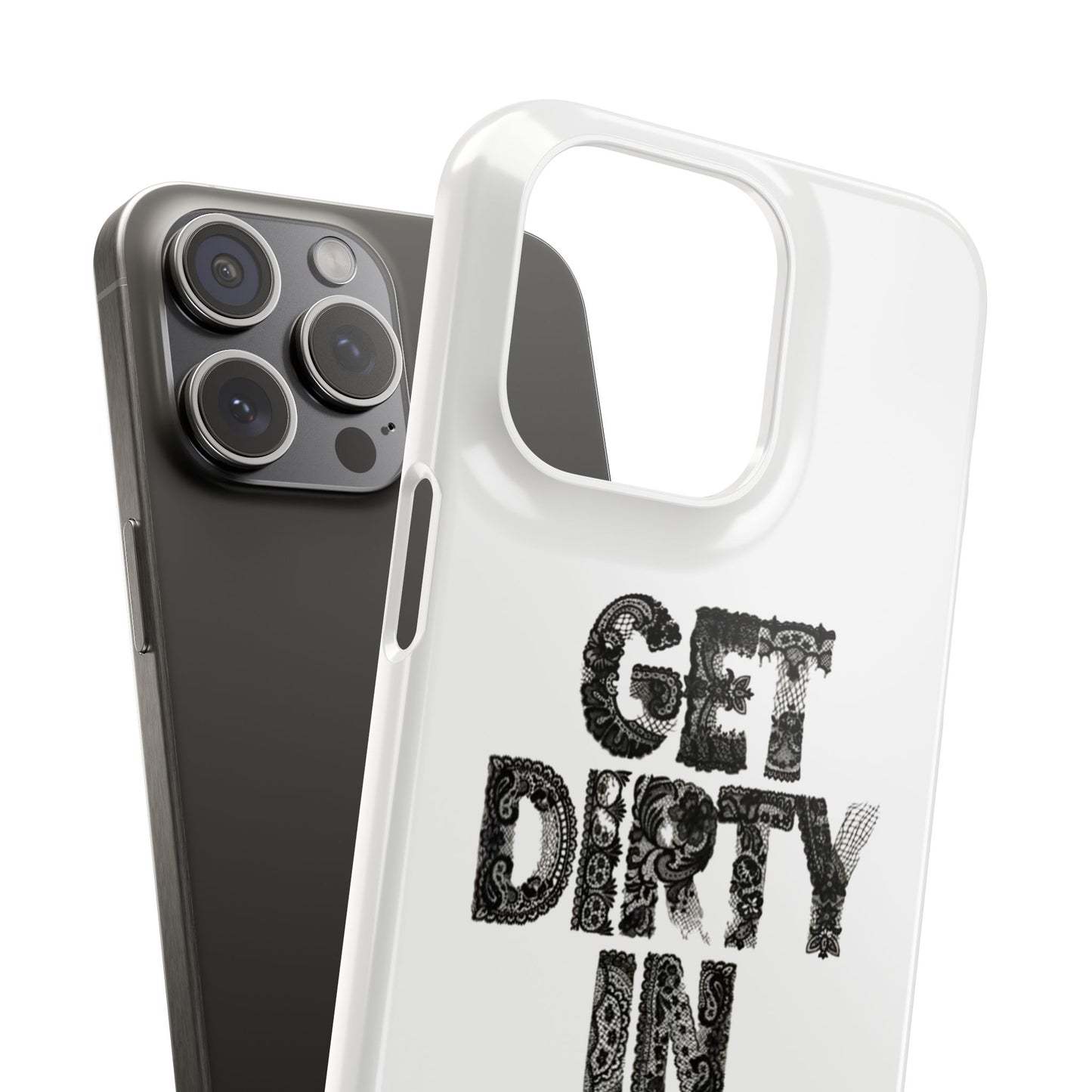 Get Dirty in Paris White Snap Case