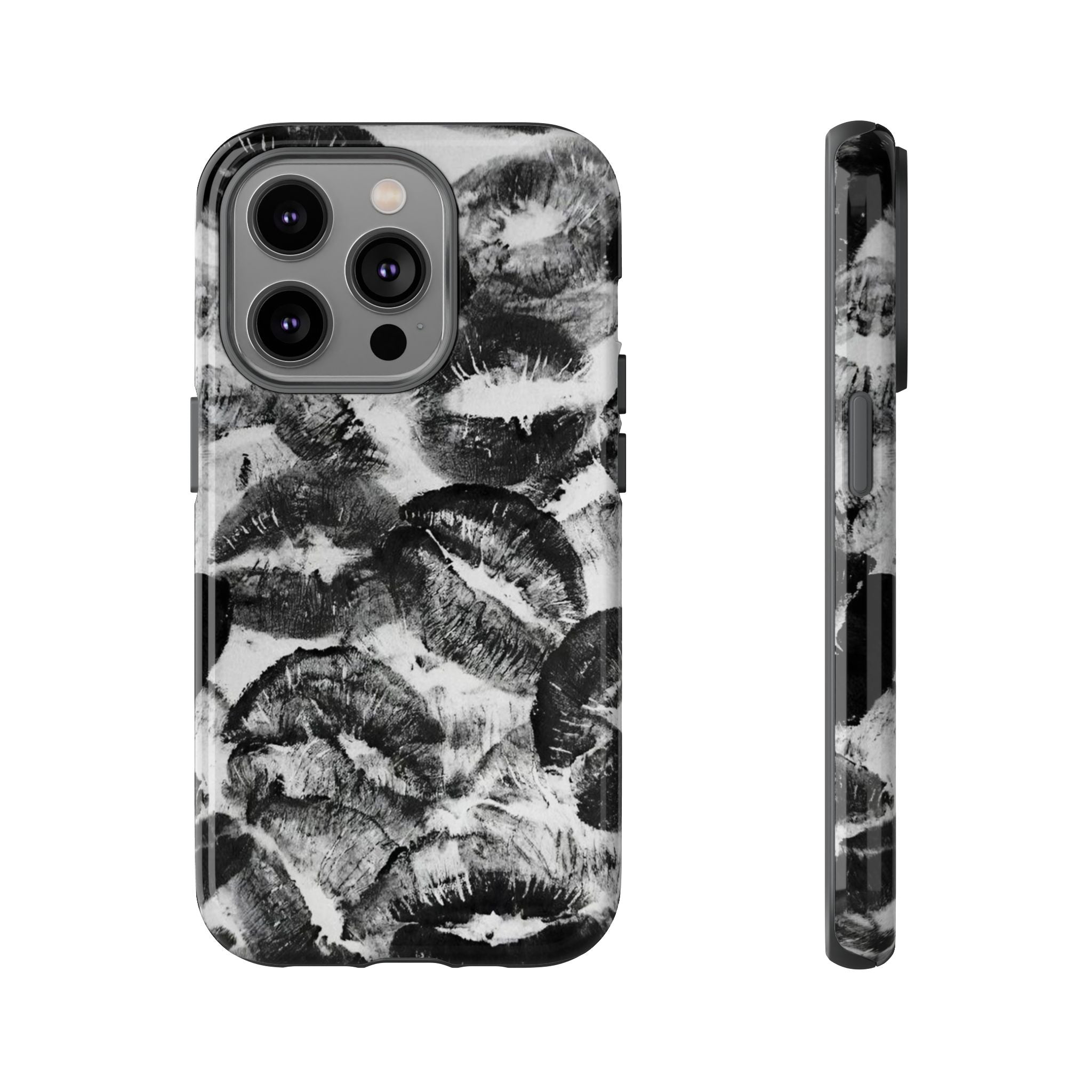 Black and Kiss Design Phone Case