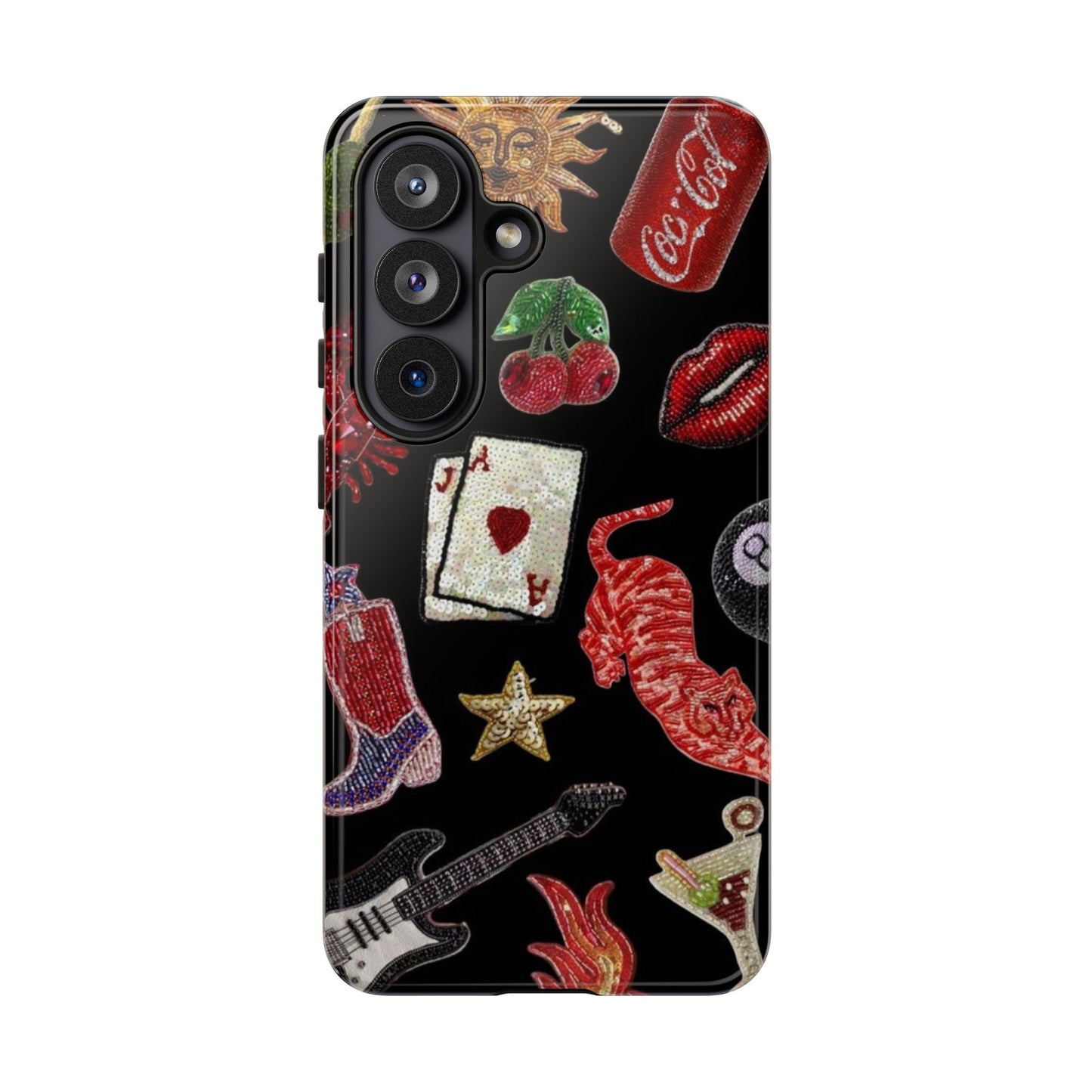 Retro Patch Motif Tough Case