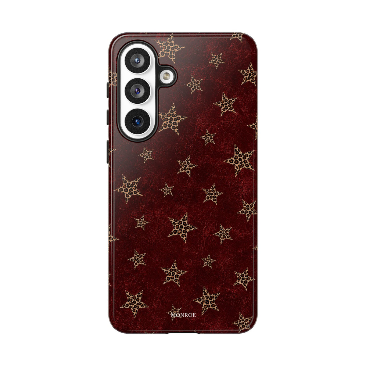 Burgundy Leopard Star Tough Case