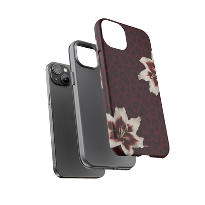 Burgundy Lily Leopard Tough Case