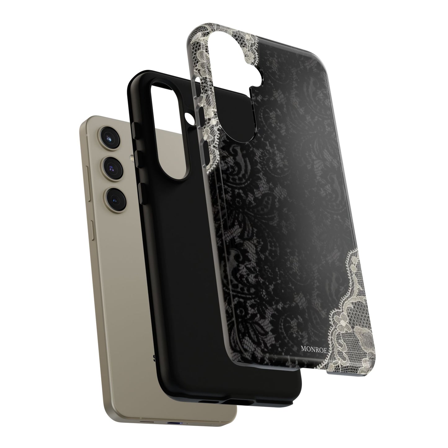 Black & White Edged Tough Case