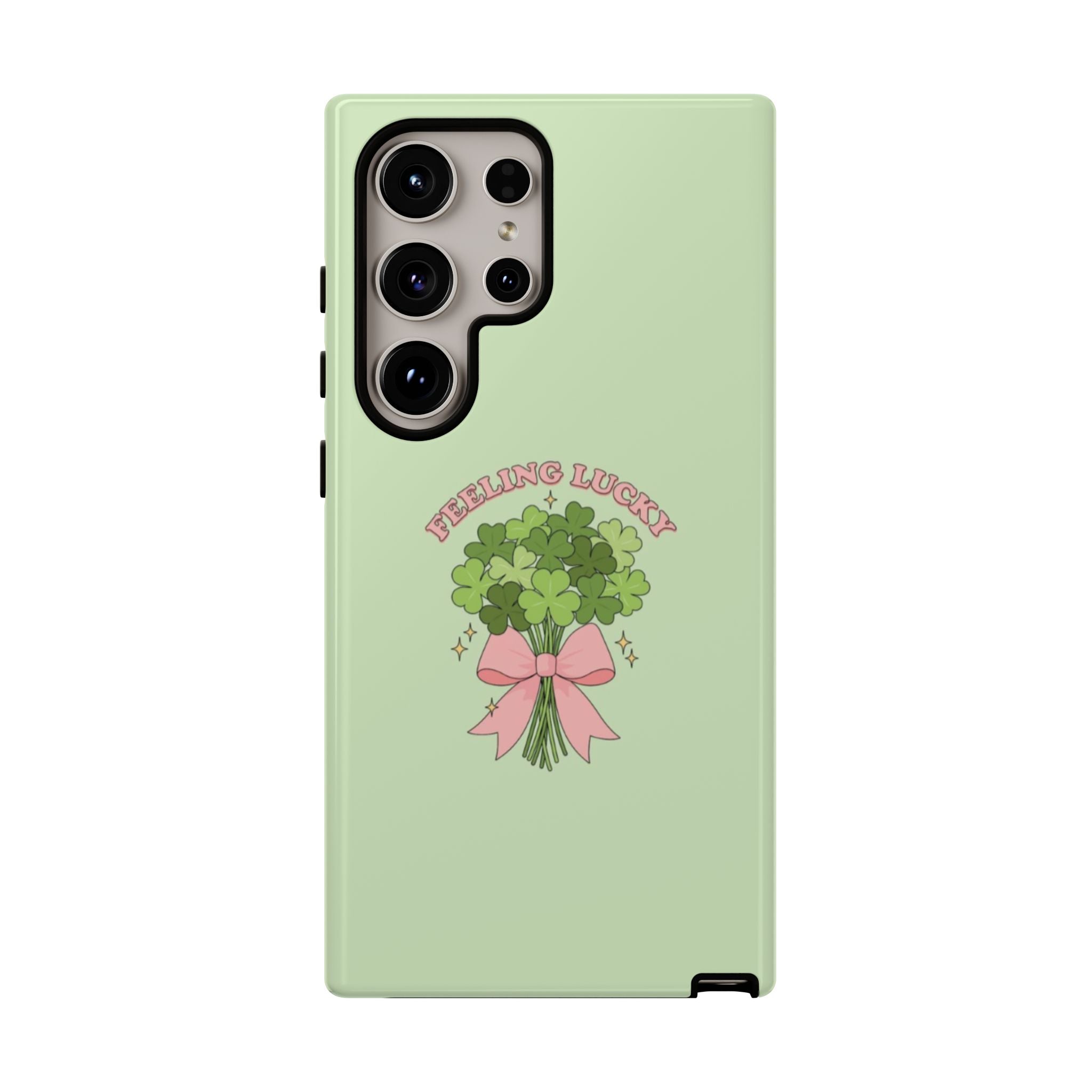 ‘Feeling Lucky' Clover Bouquet Tough Phone Case