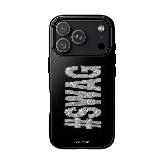“#SWAG” Black Bling Tough Case