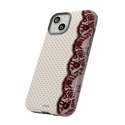 Burgundy Lace Edge Tough Case