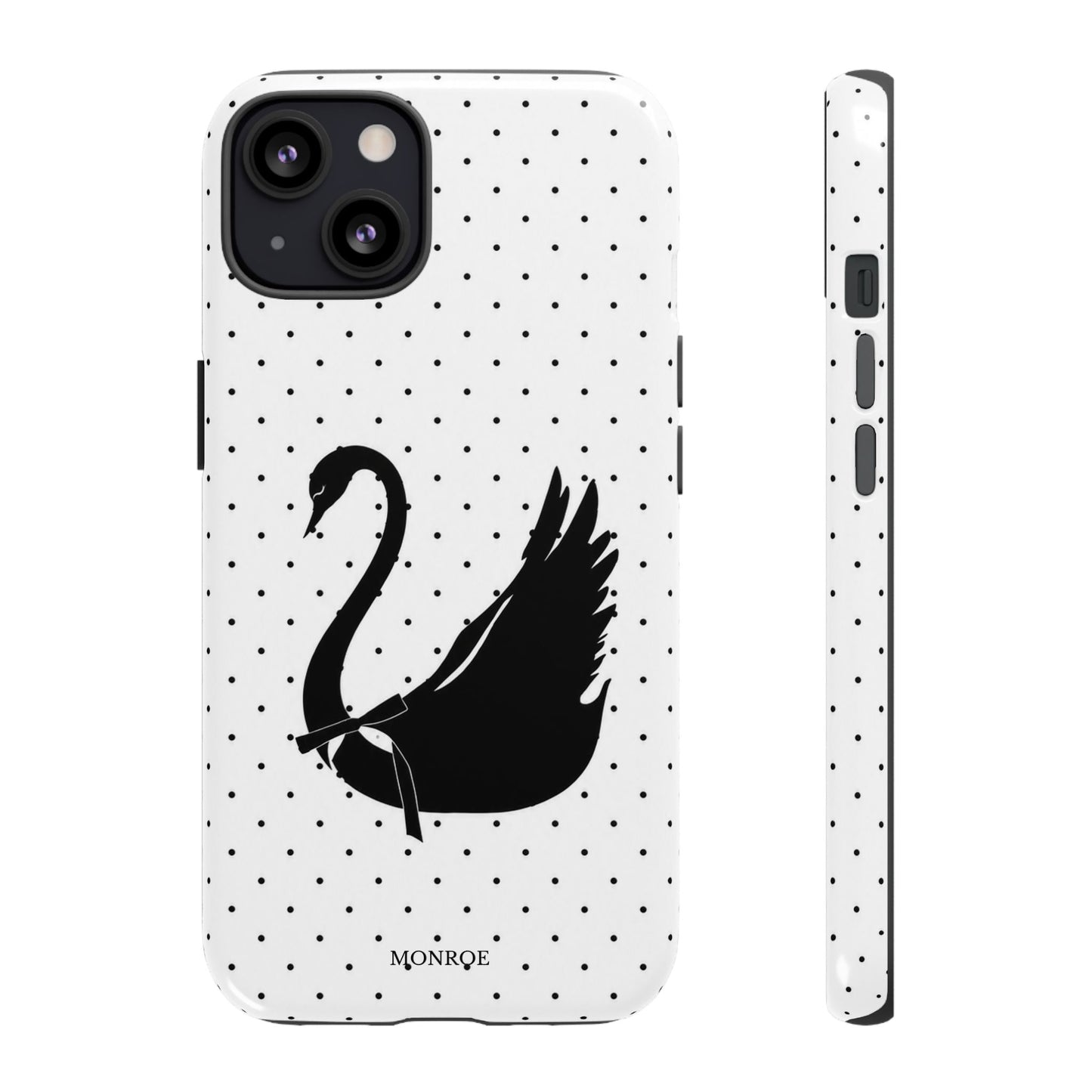 White Swan Polka Dot Tough Case