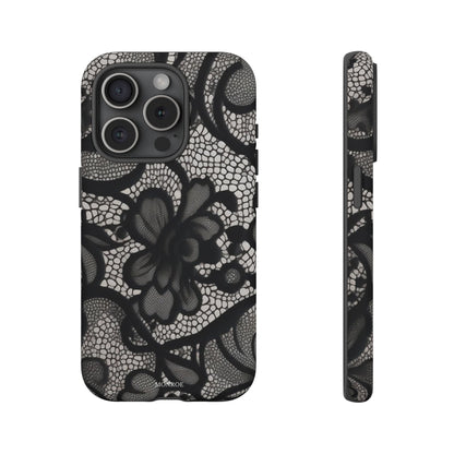 Black Vintage Lace Tough Case
