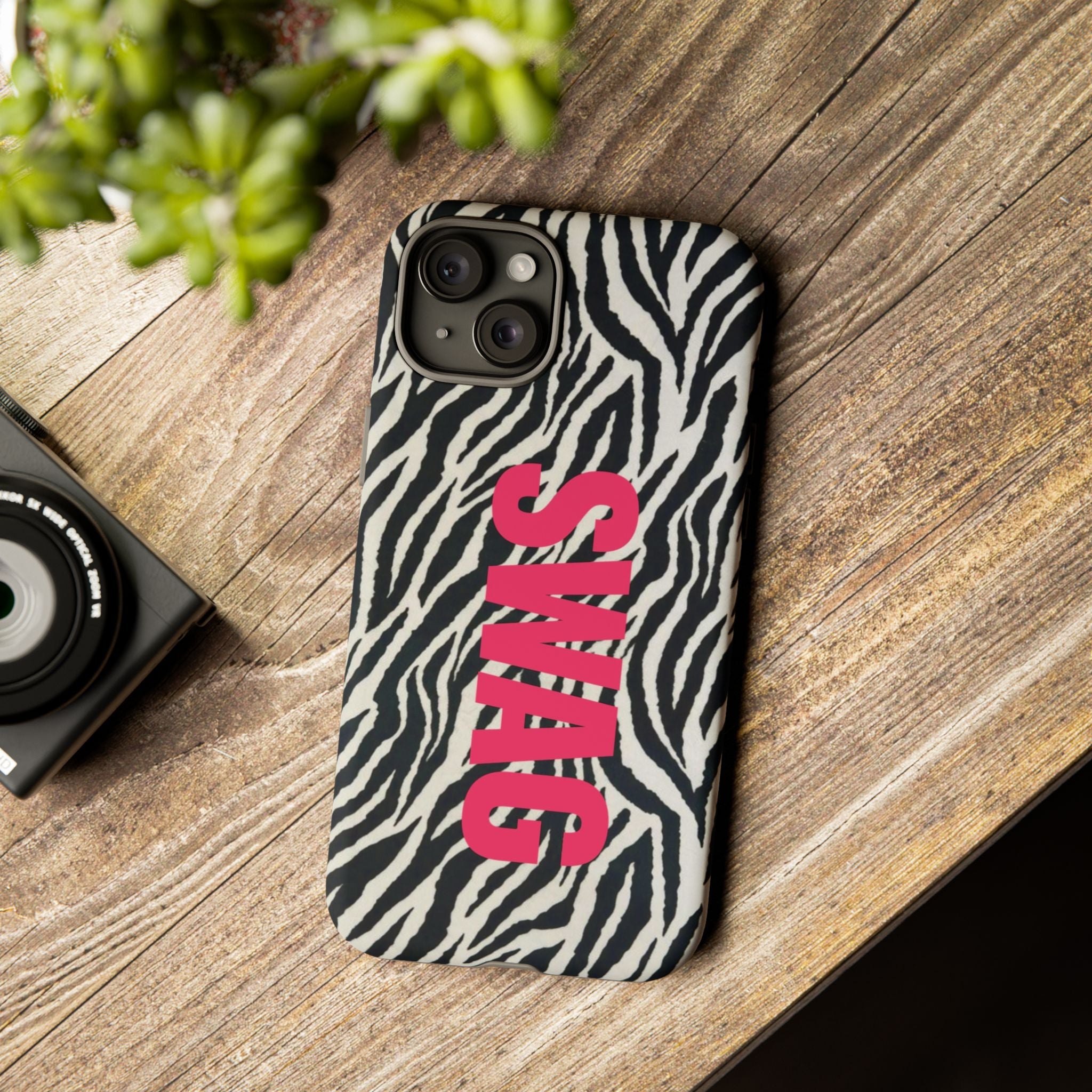 'SWAG' Zebra Print Tough Case