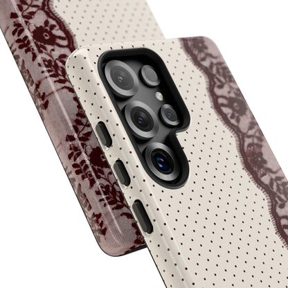 Burgundy Lace Edge Tough Case