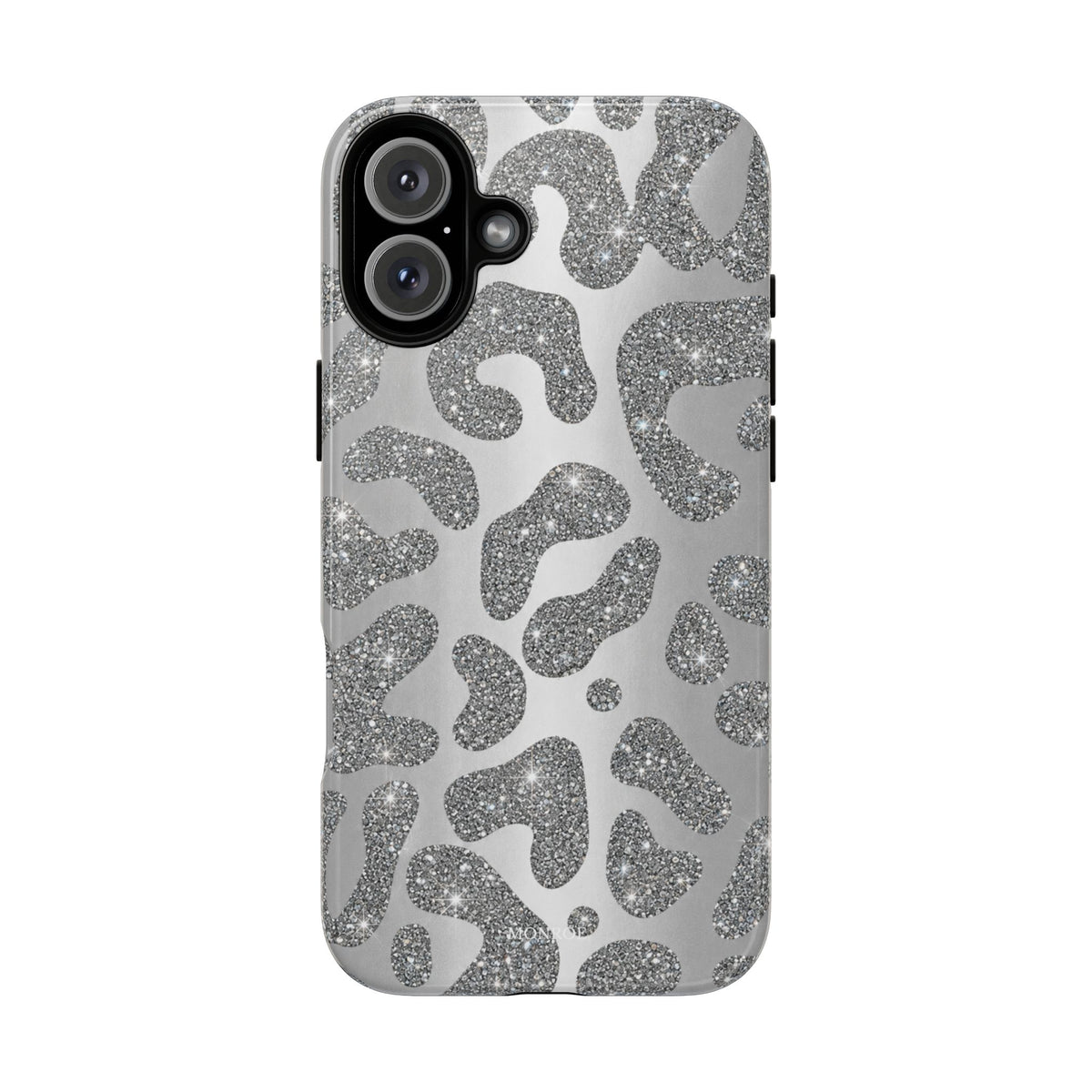 Silver Glitter Leopard Tough Case