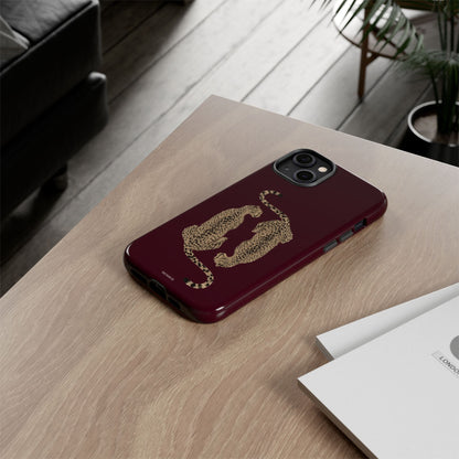 Burgundy Cheetah Tough Case