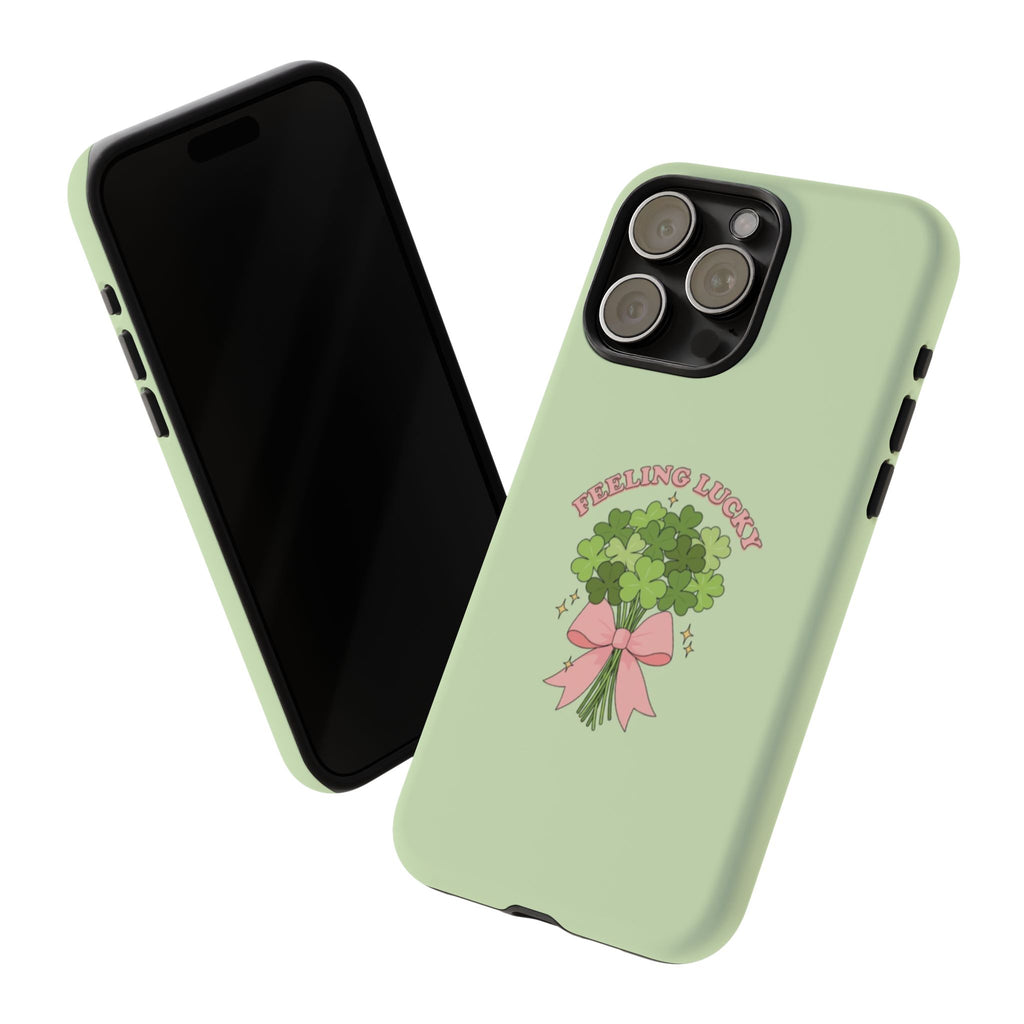 ‘Feeling Lucky' Clover Bouquet Tough Phone Case