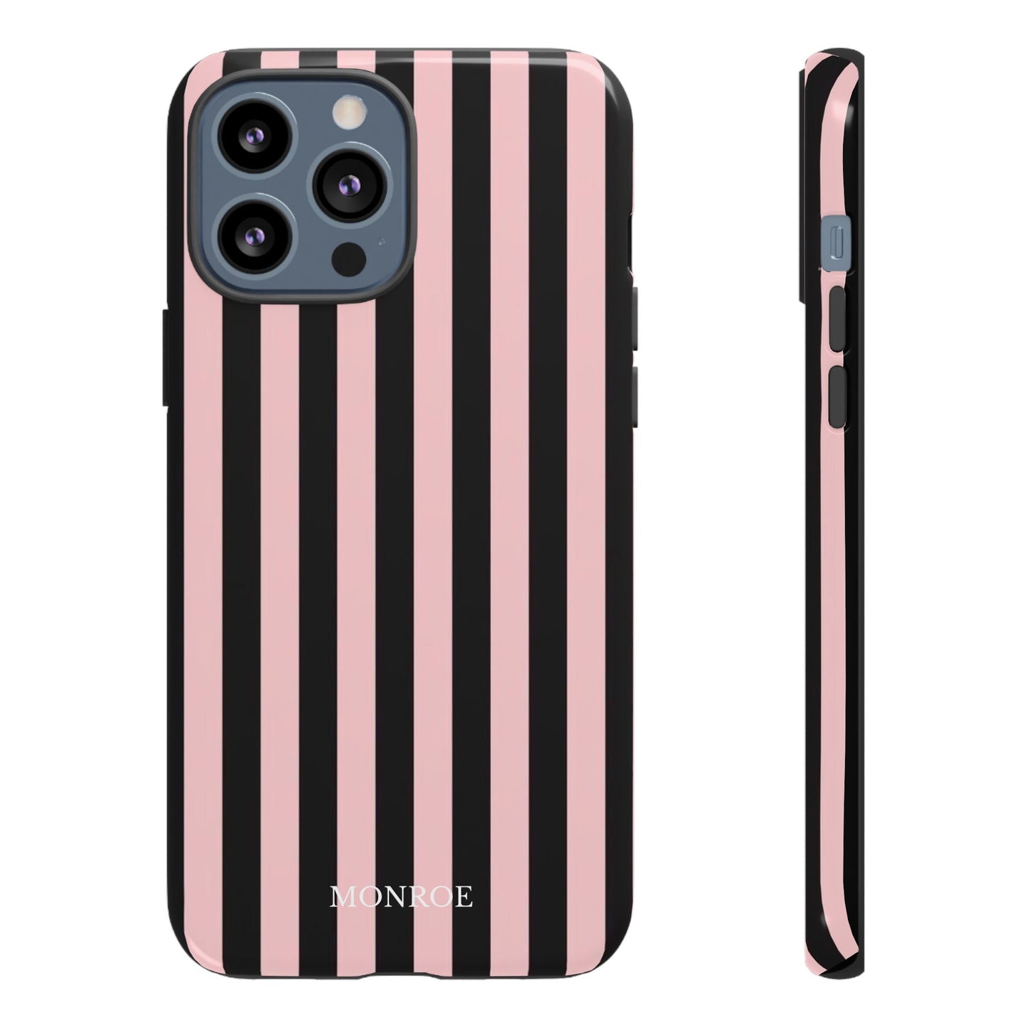 Striped Pink & Black Tough Case