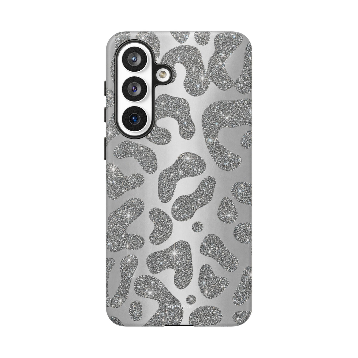 Silver Glitter Leopard Tough Case