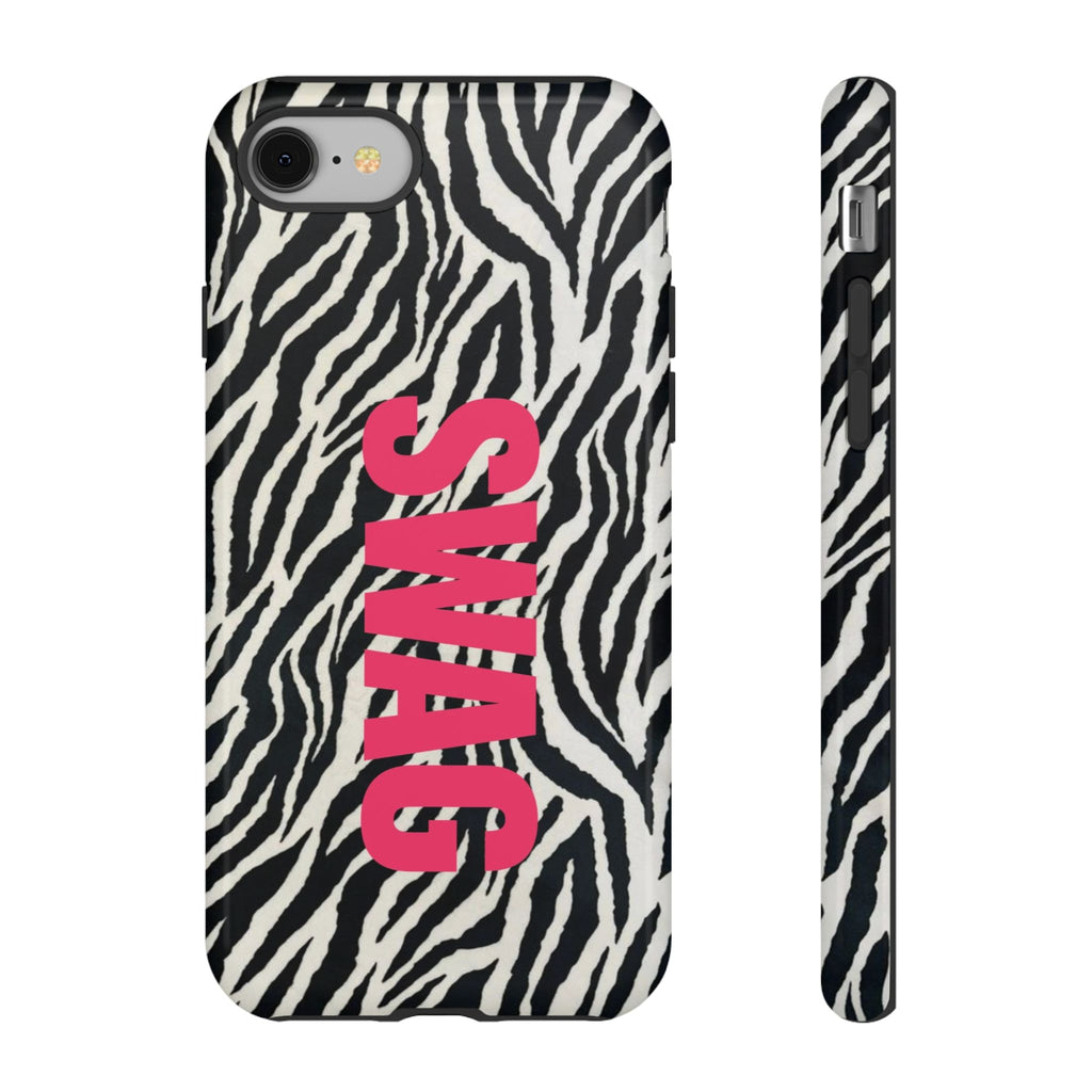 'SWAG' Zebra Print Tough Case