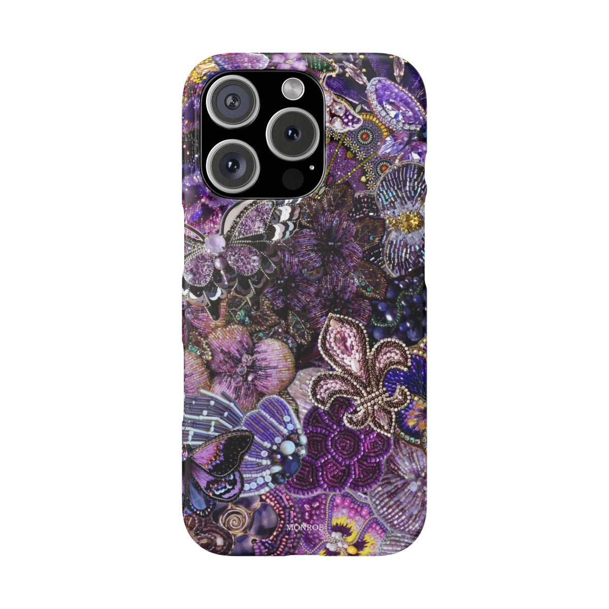 Purple Floral Butterfly Case
