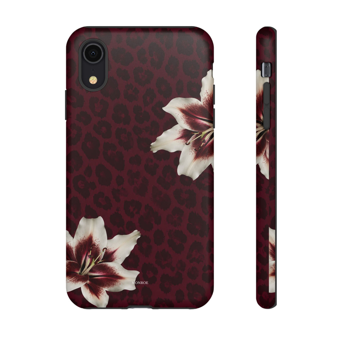 Burgundy Lily Leopard Tough Case