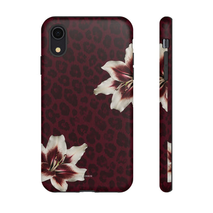 Burgundy Lily Leopard Tough Case