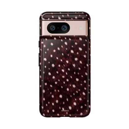 Burgundy Spotted Fur Tough Case