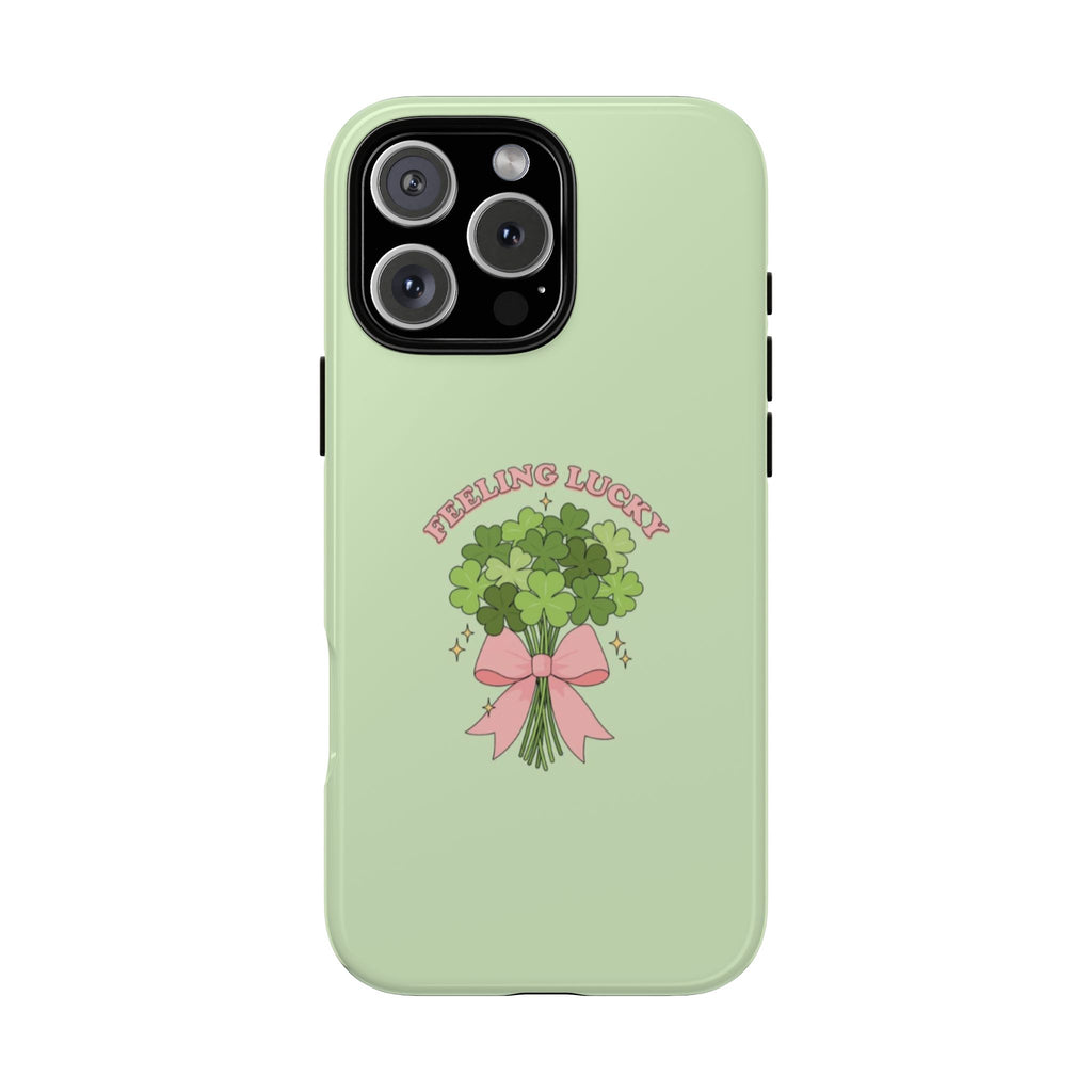 ‘Feeling Lucky' Clover Bouquet Tough Phone Case
