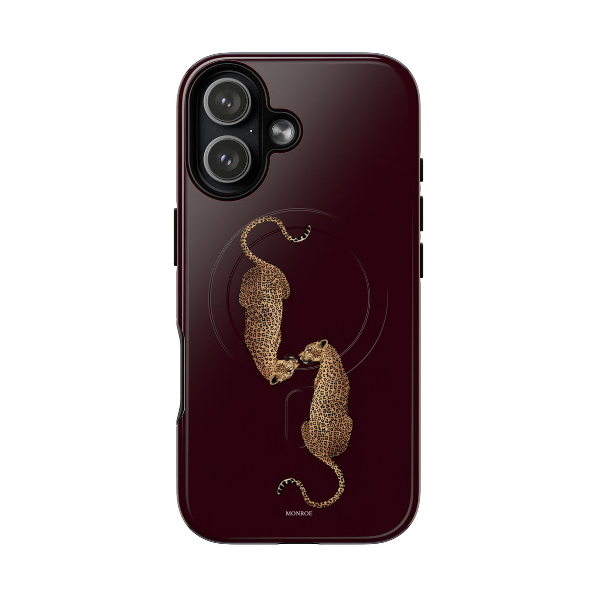 Burgundy Leopard Duo MagSafe Case