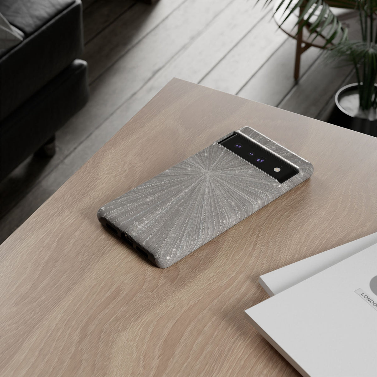 Sparkling Silver Burst Tough Case
