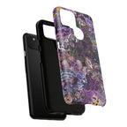 Purple Fleur-de-Lis Floral Tough Phone Case