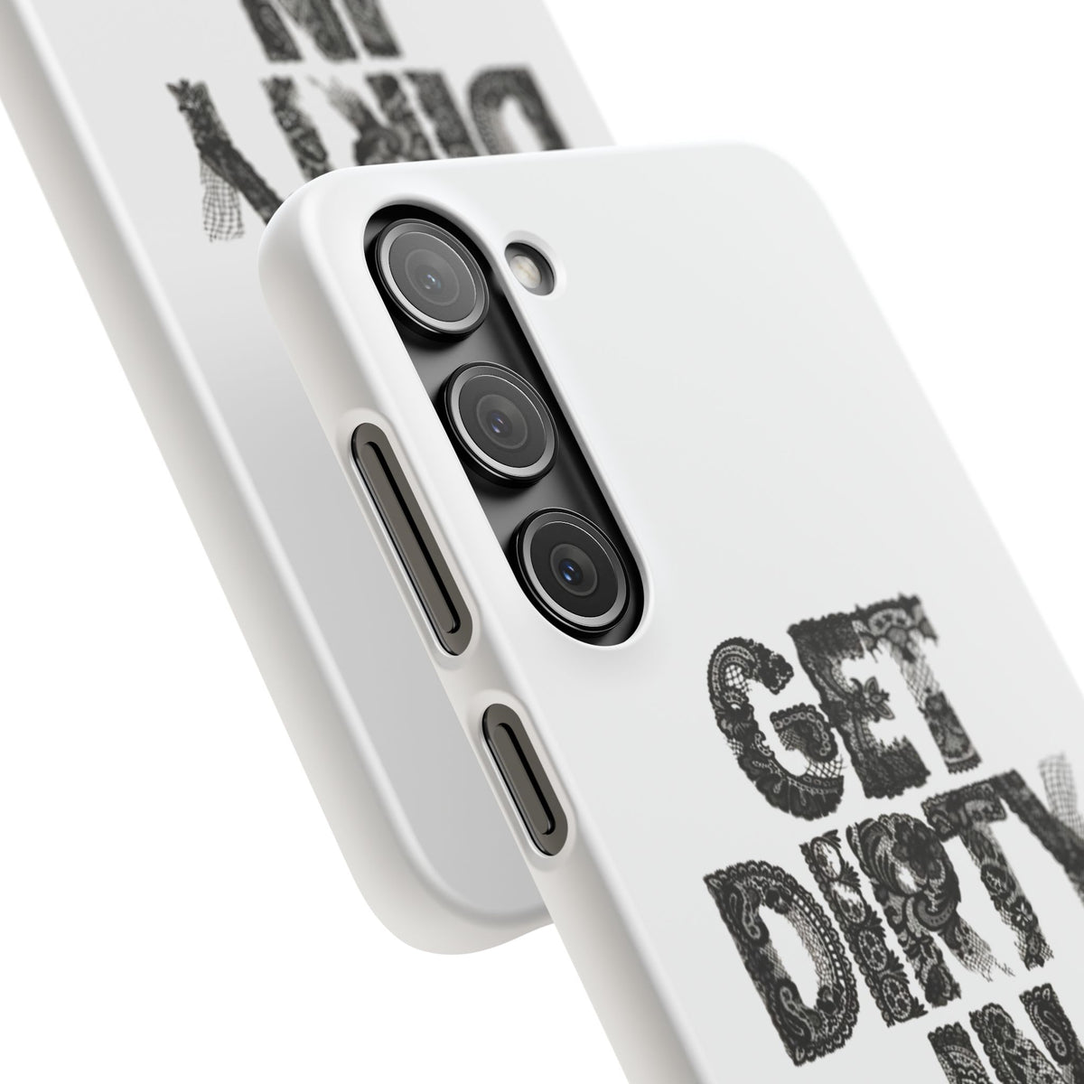 Get Dirty in Paris White Snap Case