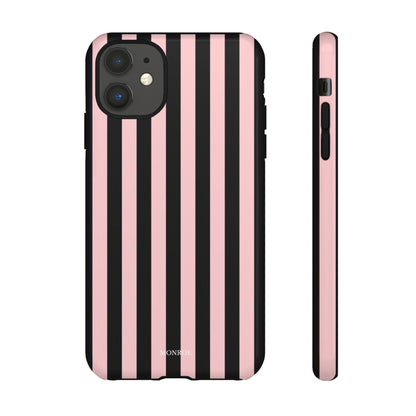 Striped Pink & Black Tough Case