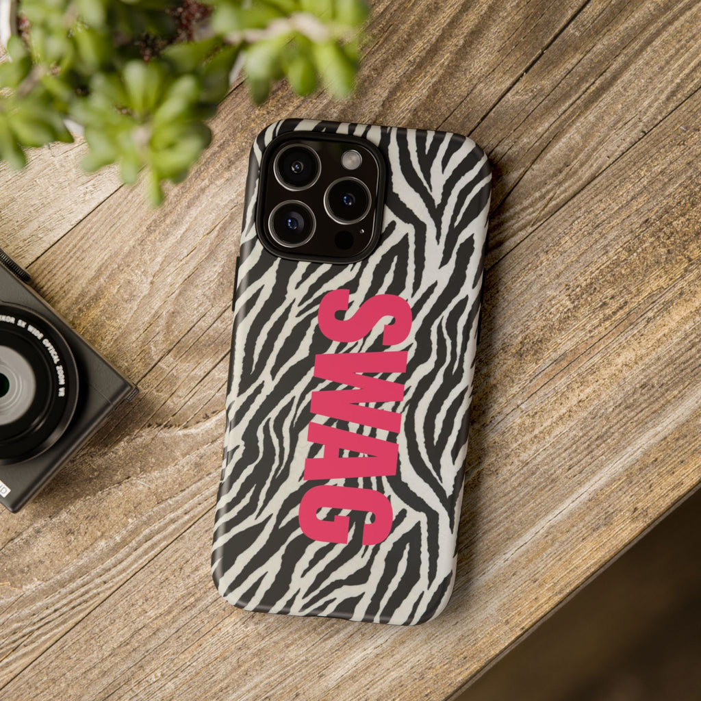 'SWAG' Zebra Print Tough Case