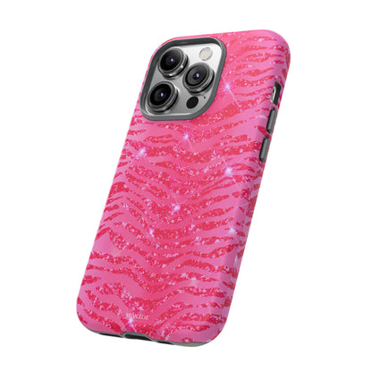 Pink Glitter Zebra Tough Case