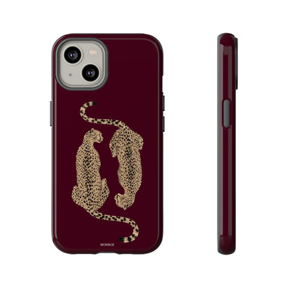 Burgundy Cheetah Tough Case