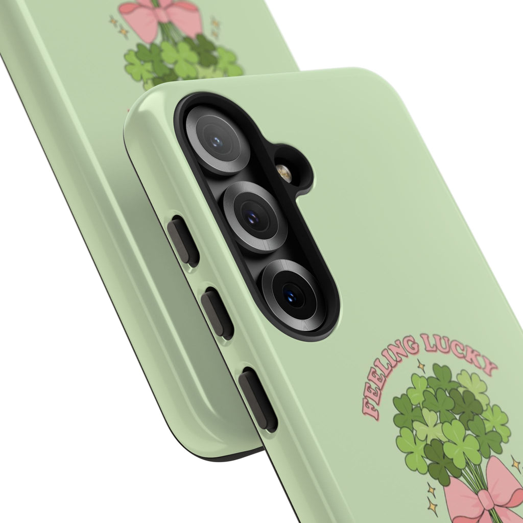 ‘Feeling Lucky' Clover Bouquet Tough Phone Case