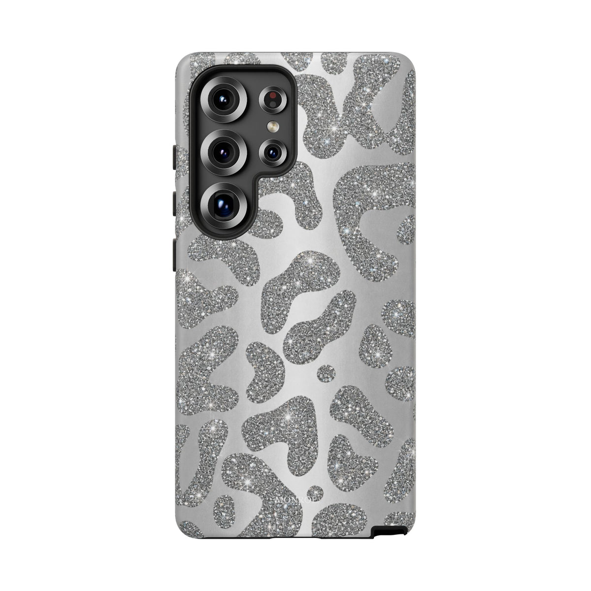 Silver Glitter Leopard Tough Case