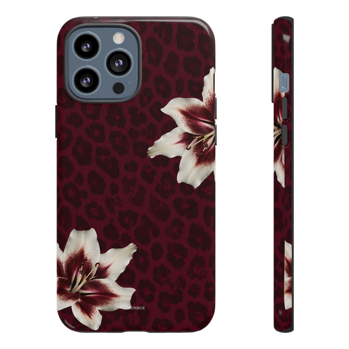 Burgundy Lily Leopard Tough Case