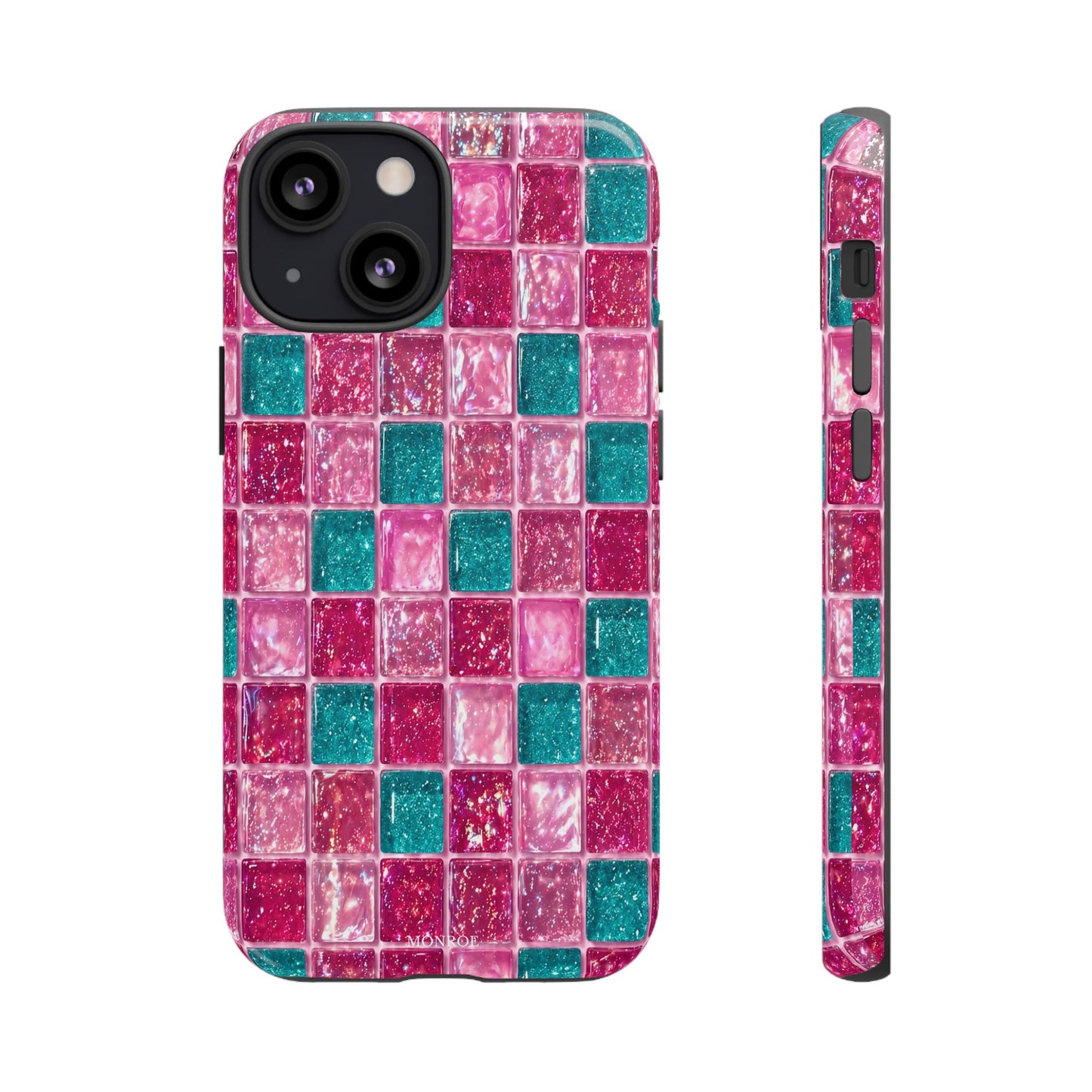 Pink Teal Mosaic Tough Case