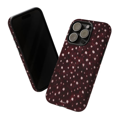Burgundy Spotted Fur Tough Case