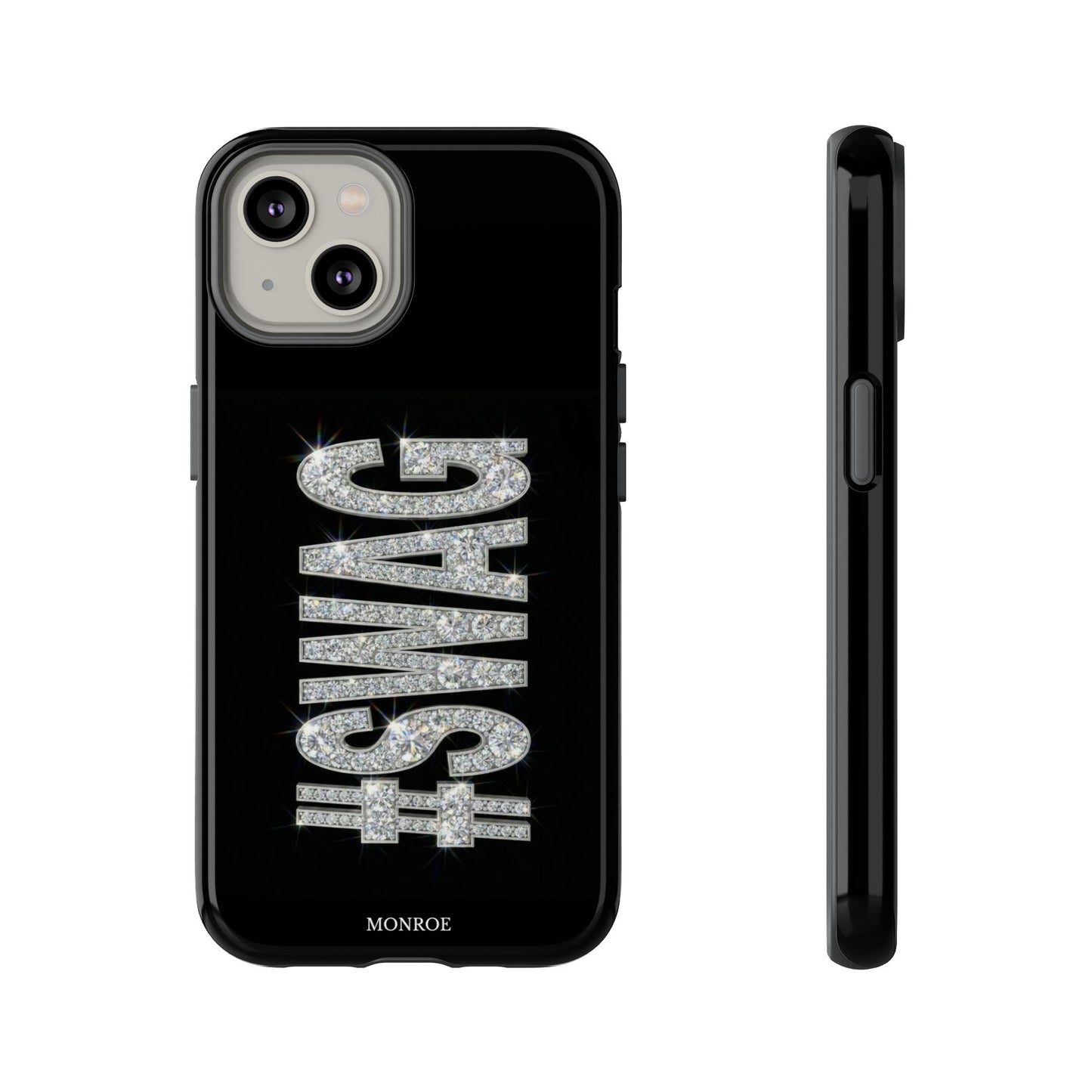 “#SWAG” Black Bling Tough Case