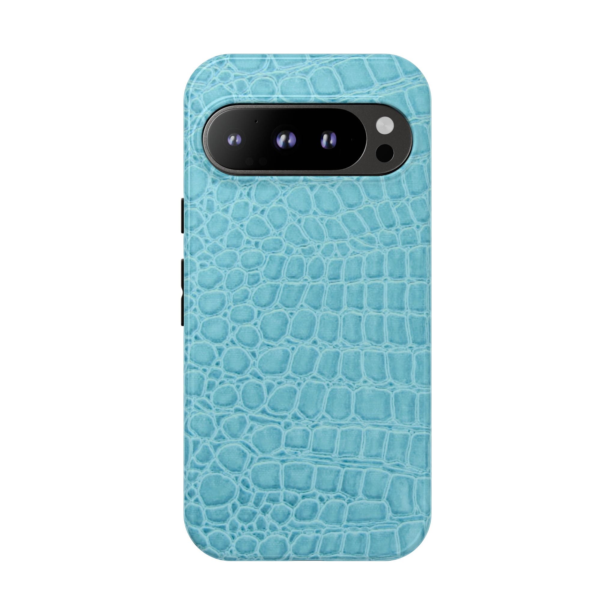Croc Embossed Turquoise Phone Case