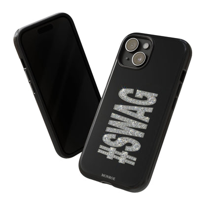 “#SWAG” Black Bling Tough Case
