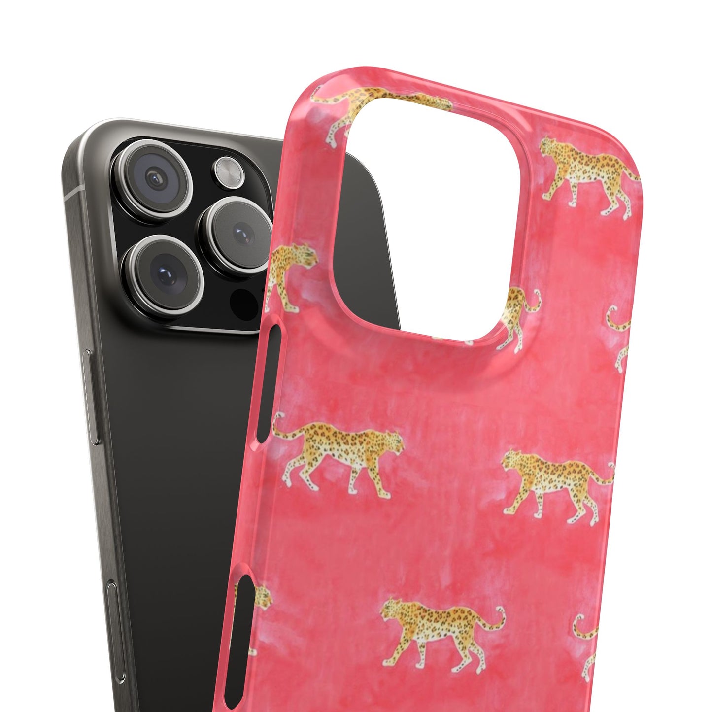 Pink Watercolor Leopard Case