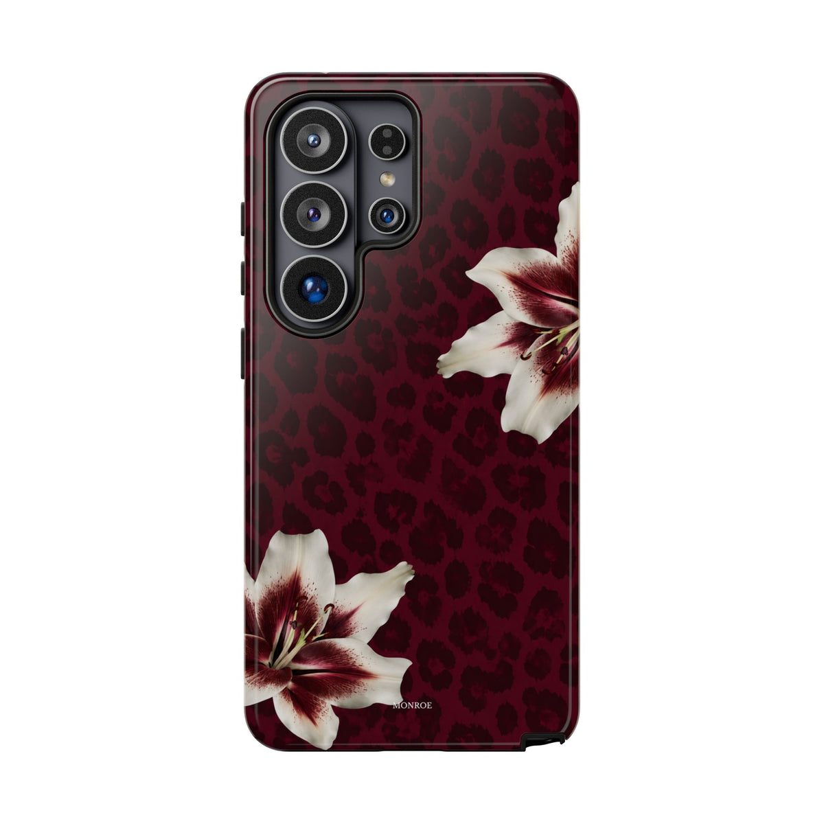 Burgundy Lily Leopard Tough Case
