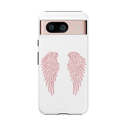White & Pink Wings Tough Case