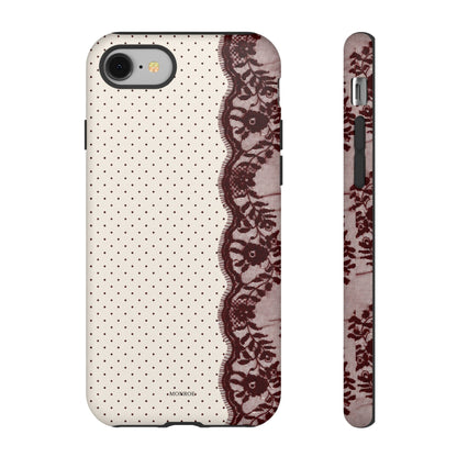 Burgundy Lace Edge Tough Case