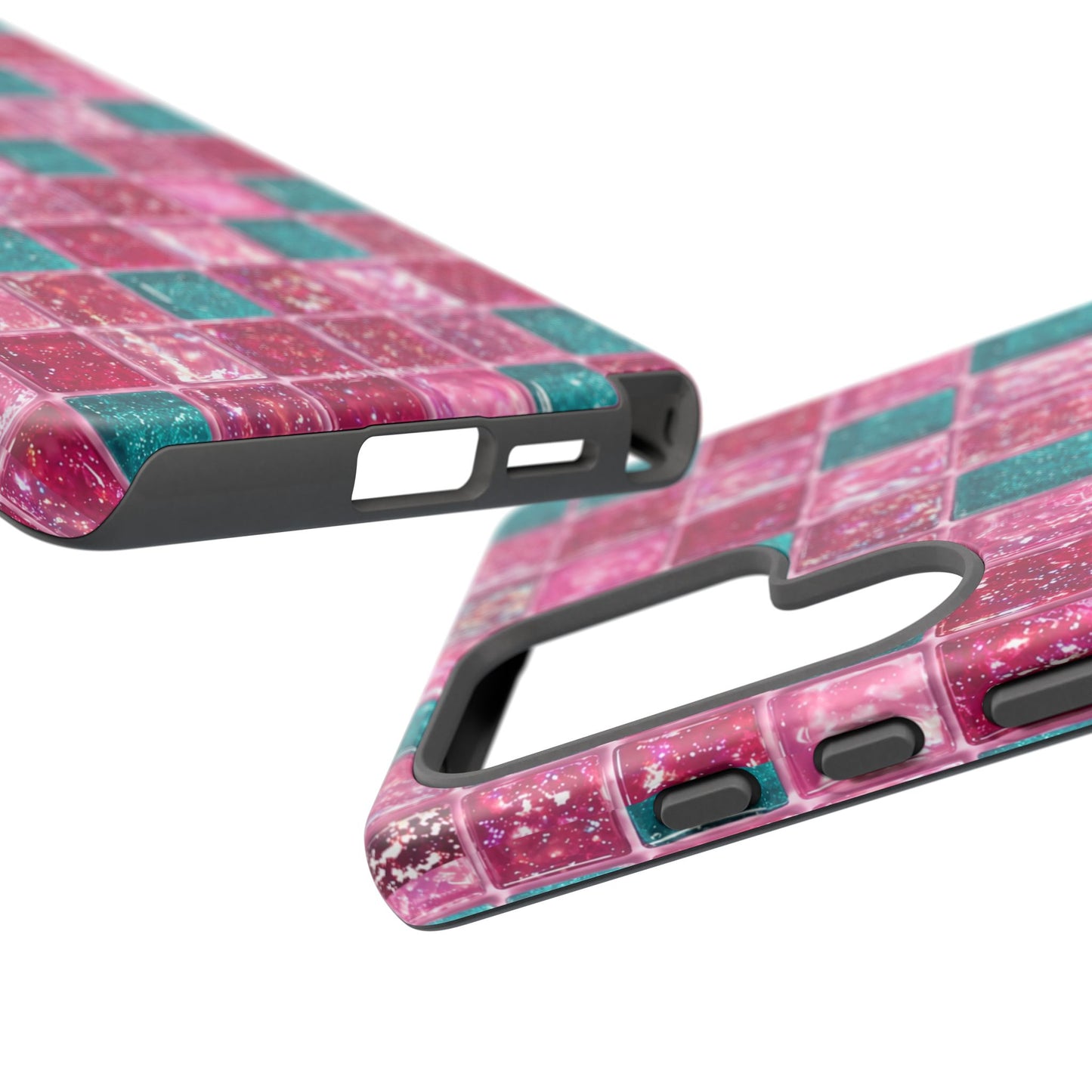 Pink Teal Mosaic Tough Case