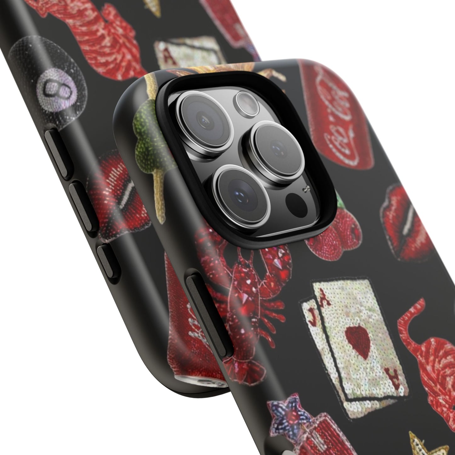 Retro Patch Motif Tough Case