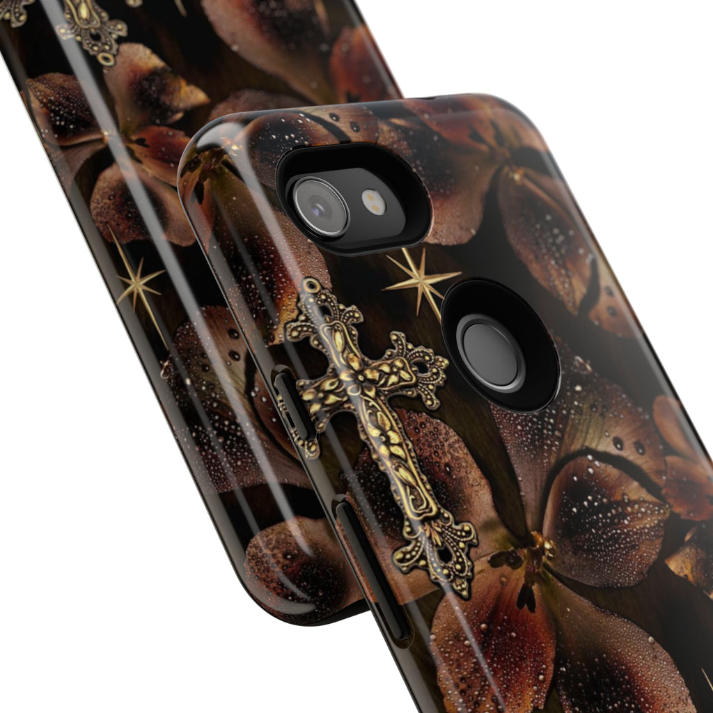 Floral Cross Pattern Tough Case