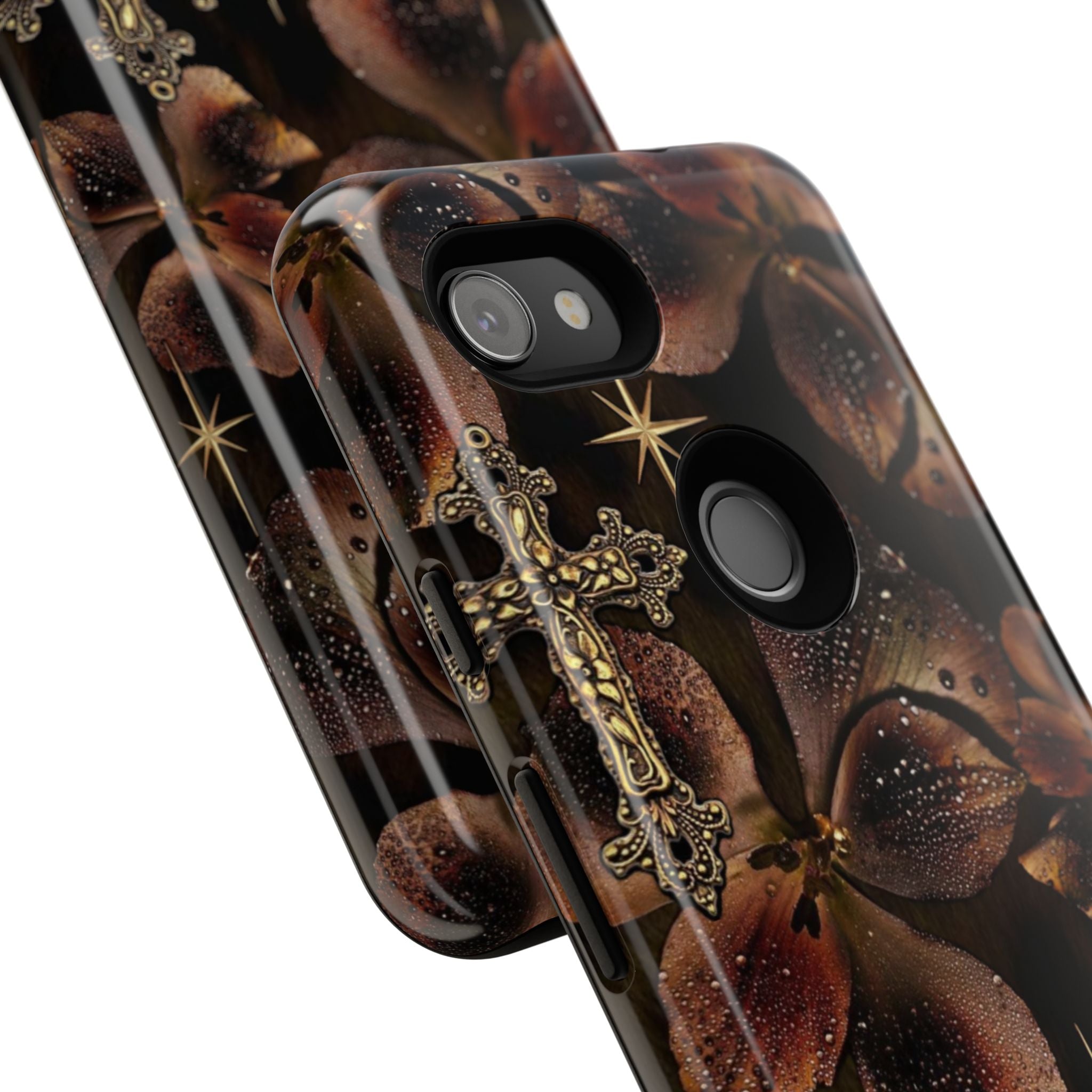 Floral Cross Pattern Tough Case
